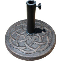 Canora Grey Canora Grey 16.5Inch Round Patio Umbrella Base Stand, Made From Rust Resistant Resin, Includes Pole-Locking