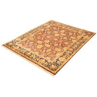 ECARPETGALLERY One-of-a-Kind Hand-Knotted New Age Pako Persian 18/20 Dark Red 8' x 10' Wool Area Rug