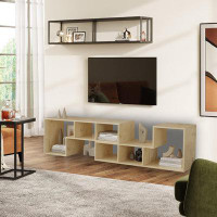 Ebern Designs Double L-Shaped TV Cabinet, Furniture Display Cabinet