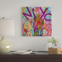 East Urban Home 'Statue of Liberty' Graphic Art Print on Canvas