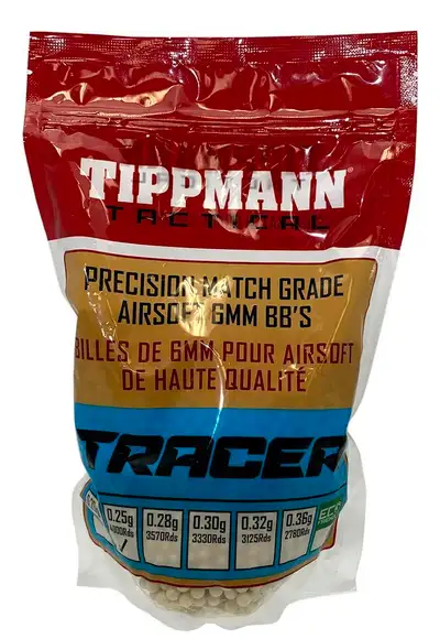 Tippmann™ 6mm 0.25g Airsoft Tracer Bbs Allows You To Track Your Shot At Night Features • Resealable...