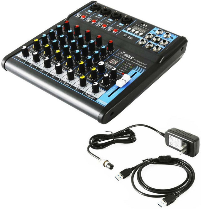 New in box - PYLE PMXU63BT 6 CHANNEL BLUETOOTH STUDIO MIXER - CHECK OUT THE FEATURES AND THE PRICE !! in Performance & DJ Equipment in London - Image 2