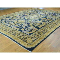 World Menagerie One-of-a-Kind Gayden Hand-Knotted Blue 10'10" x 13'8" Wool Area Rug