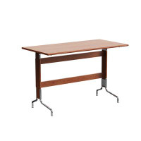 Hokku Designs Retro solid wood study stainless steel desk
