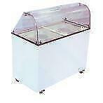 ICE CREAM DIPPING CABINET - 4 - 6 - 8 - 10 - 12 flavor models  - CURVED GLASS OR STRAIGHT GLASS - NEW