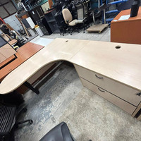 D-Top Right Hand L-Shape Desk in Excellent Condition-Call us now!