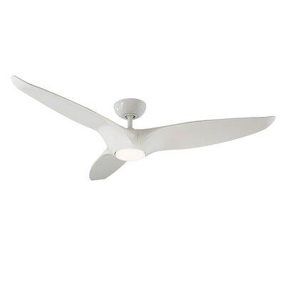 Modern Forms Morpheus III 60" 3 - Blade Outdoor LED Smart Standard Ceiling Fan with Wall Control and Light Kit Included in Indoor Lighting & Fans