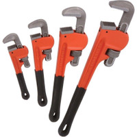 NEW 4 PCS HEAVY DUTY PIPE WRENCH SET ADJUSTABLE S1042