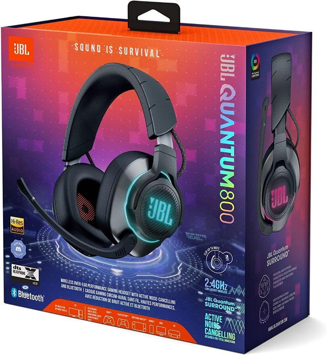 JBL Headsets - JBL Quantum 800 Wireless Over-ear Performance Gaming Headset in Speakers, Headsets & Mics in City of Toronto - Image 2