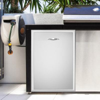 VEVOR VEVOR Pull Out Trash Drawer 16Wx22h Inch, BBQ Island Outdoor Kitchen Drawer, Stainless Steel Trash Drawer With Han