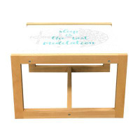 East Urban Home Table basse East Urban Home Nap Saying, Sleep Is The Best Calligraphy With A Soft Mandala Motif Table