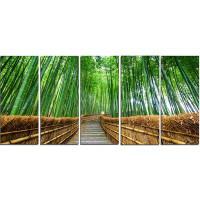 Design Art Path to Bamboo Forest 5 Piece Photographic Print on Wrapped Canvas Set