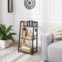 Elaine Mercure 3-Tier Bathroom Ladder Shelf, Standing Tower Shelf Bookcase Freestanding Tower For Living Room Home And O