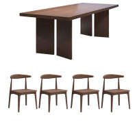 17 Stories Rectangular dining table and chair combination