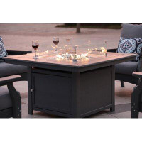 LuXeo Park City 25"(H) x 42" (W) HDPE Square Fire Pit Table
