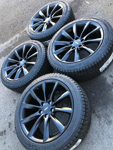$1850(TAX-IN)- 18Ikon RWTES-01 - TESLA Model Y BLACK Winter / Snow tire Package + 235/55/R18 Bridgestone Blizzak DM-V2 in Tires & Rims in Toronto (GTA) - Image 2