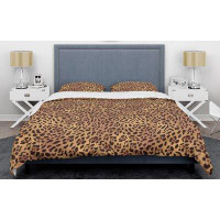 Made in Canada - East Urban Home Leopard Fur Safari III Mid-Century Duvet Cover Set
