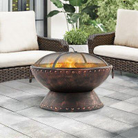 17 Stories Steel Wood Burning Fire Pit