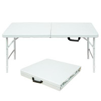 Rosefray Ft White Portable Folding Table - Indoor & Outdoor Use, Max Weight 135kg, Ideal For Camping