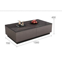 My Lux Decor Modern Living Room Furniture Rock Board Coffee Table Multifunctional Telescopic TV Cabinet Combination