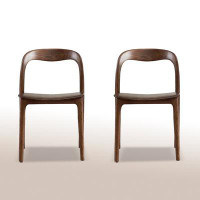 Hokku Designs 30.71" Brown Cross Back Dining Chair(Set of 2)