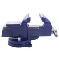 5 Bench Vise with Swivel Locking Base Heavy Duty Bench Vise Clamp Tabletop 290026