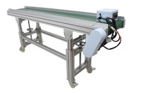 70.8x11.8 PVC Belt Inclined Wall Variable Speed Industrial Conveyor with Double Guardrail #230559