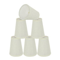 Aspen Creative Corporation 4" H Gauze Textured Fabric Empire Candelabra Shade ( Clip On ) in Off-White