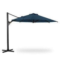 Hokku Designs Rectangular Cantilever Umbrella With Crank Lift Counter Weights Included And Base