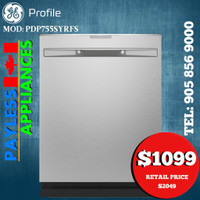 GE Profile PDP755SYRFS 24 Ultra Fresh System Dishwasher with Stainless Steel Interior