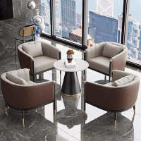 MIGETY 5 - Piece Faux Leather Reception Set