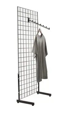 BLACK, WHITE, CHROME GRID PANELS FOR DISPLAY WITH L-LEGS (FREE STANDING DISPLAY)