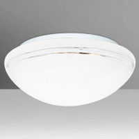 Ebern Designs Bowmin White 1 -Bulb Outdoor Flush Mount