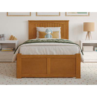 AFI Furnishings Nantucket Twin XL Solid Wood Platform Bed with Footboard & Storage Drawers in Walnut