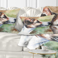 Made in Canada - East Urban Home Animal Jack Russell Terrier Lumbar Pillow