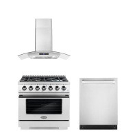 Cosmo Cosmo 3 Piece Kitchen Appliance Package with 36