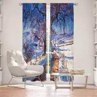 East Urban Home Lined Window Curtains 2-Panel Set For Window From East Urban Home By David Lloyd Glover - The Snow Lined