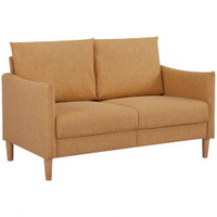 54 LOVESEAT SOFA FOR BEDROOM, MODERN LOVE SEATS FURNITURE, UPHOLSTERED SMALL COUCH FOR SMALL SPACE, YELLOW