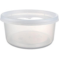 Prep & Savour Cooked Food Container With Lid, 12 Ounces, Leak Proof, 40 Plastic Microwave Ovens Without BPA, Transparent
