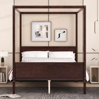 Hokku Designs Chisnell Solid Wood Canopy Bed