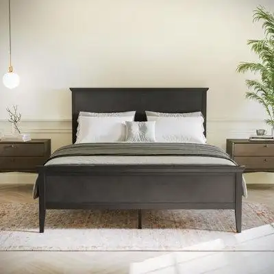 Latitude Run® Ajanique Solid Wood Platform Bed Frame with Headboard and Footboard