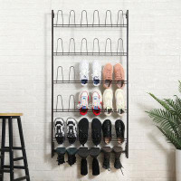 Rebrilliant 18 Pair Wall Mounted Shoe Rack