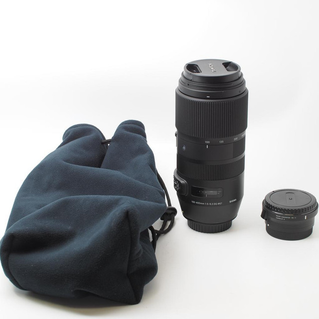 Sigma 100-400mm f5-6.3 DG lens for Canon EF w MC-11 adapter (ID-  2094) in Cameras & Camcorders