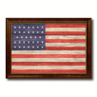 The Holiday Aisle® Revolutionary War 34 Stars Military Textured Flag Print, 15X21