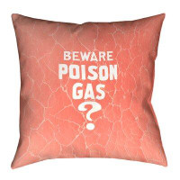 East Urban Home Vintage War Poison Gas Outdoor Pillow