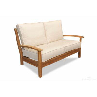Rosecliff Heights Teak Deep Seating Love Seat with Cushions