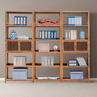RARLON 77.95" H x 92.12" W Solid Wood Library Bookcase