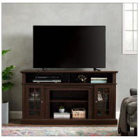 Winston Porter Classic TV Media Stand Modern Entertainment Console For TV Up To 65" With Open And Closed Storage Space,
