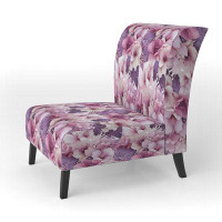 Red Barrel Studio Orchid Dream Tropical Pattern - Upholstered Tropical Accent Chair