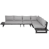 Meridian Furniture USA Maldives 129.5'' Wide Outdoor Patio Sectional with Cushions